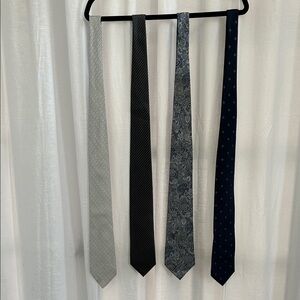 Sophisticated Men's Tie Collection - Black, Gray, Blue